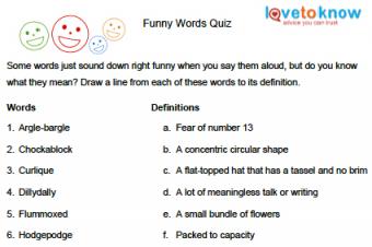 printable pictures quiz