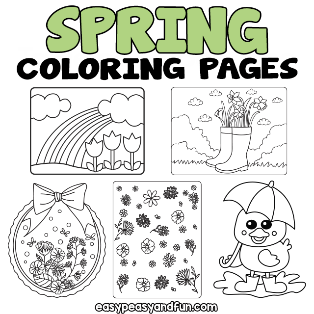 Spring Coloring Pages – 30 Printable Coloring Pages - Easy Peasy ...