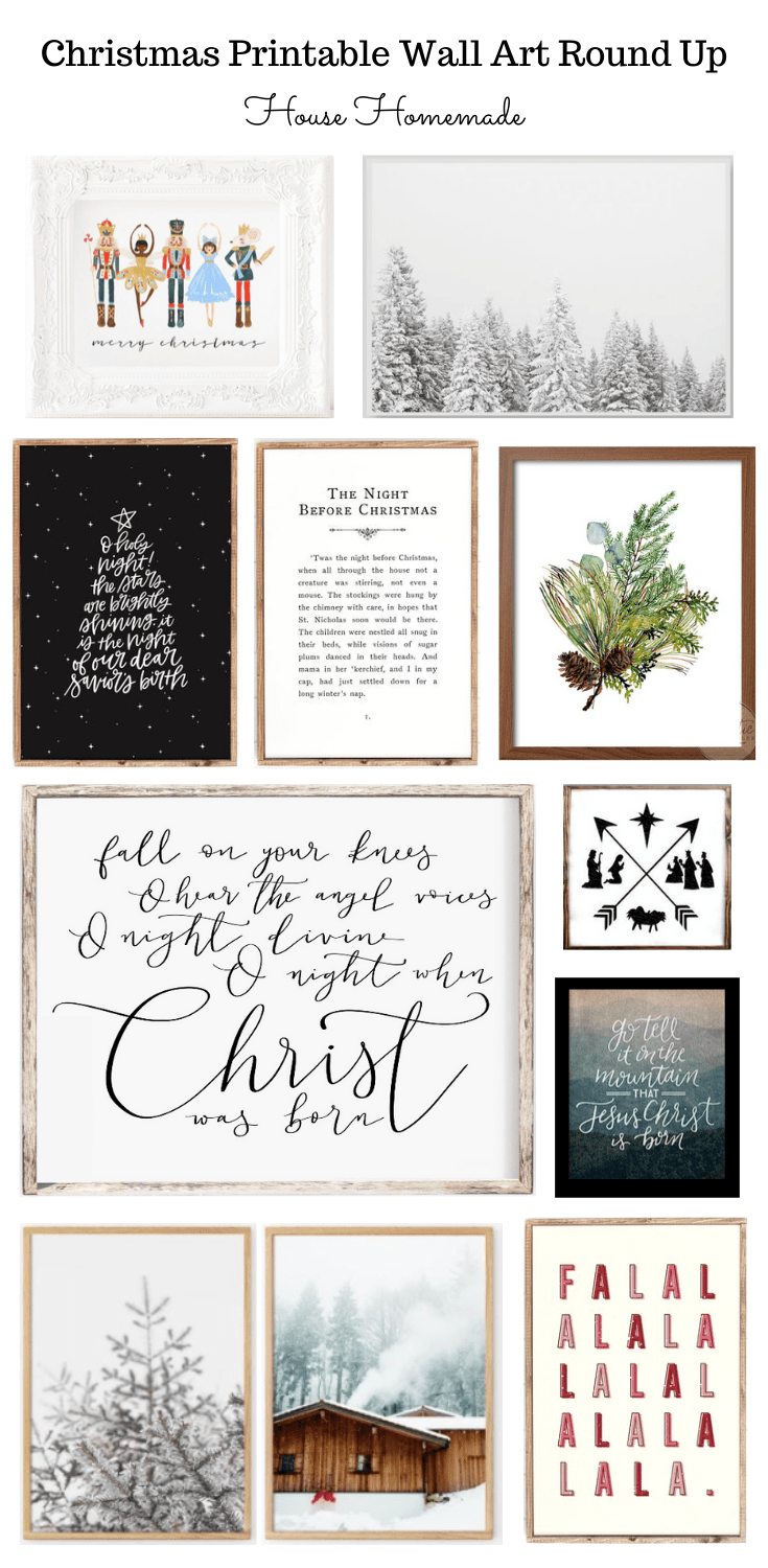 Christmas Printable Art | Printable Wall Art For The Holidays
