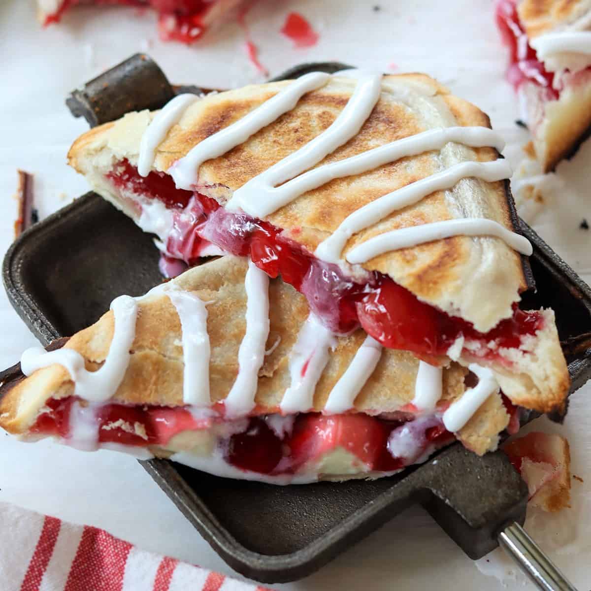 Cherry Mountain Pie Recipe (Pie Iron Cherry Pies)