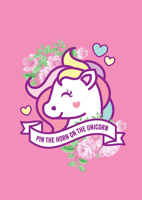 printable pin horn on unicorn