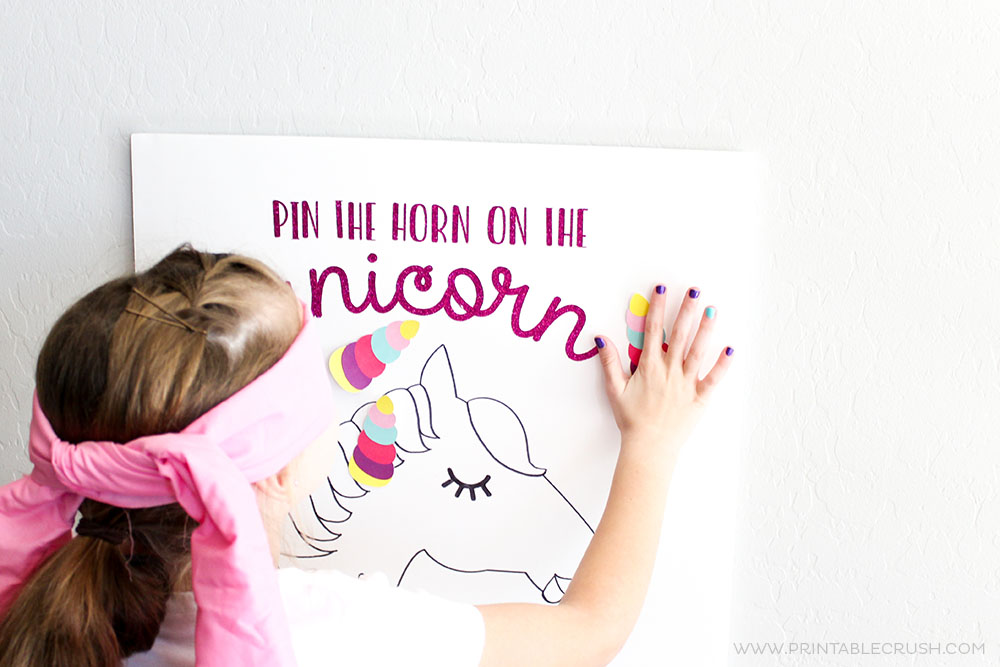 printable pin horn on unicorn
