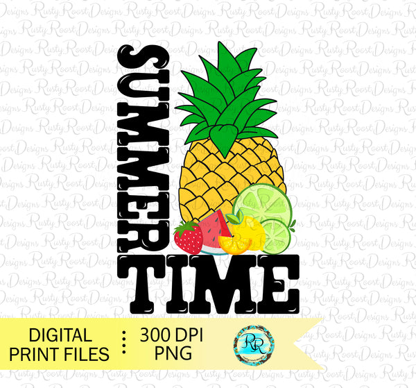 Summertime Pineapple Png, sublimation designs downloads, Summer, printable  designs