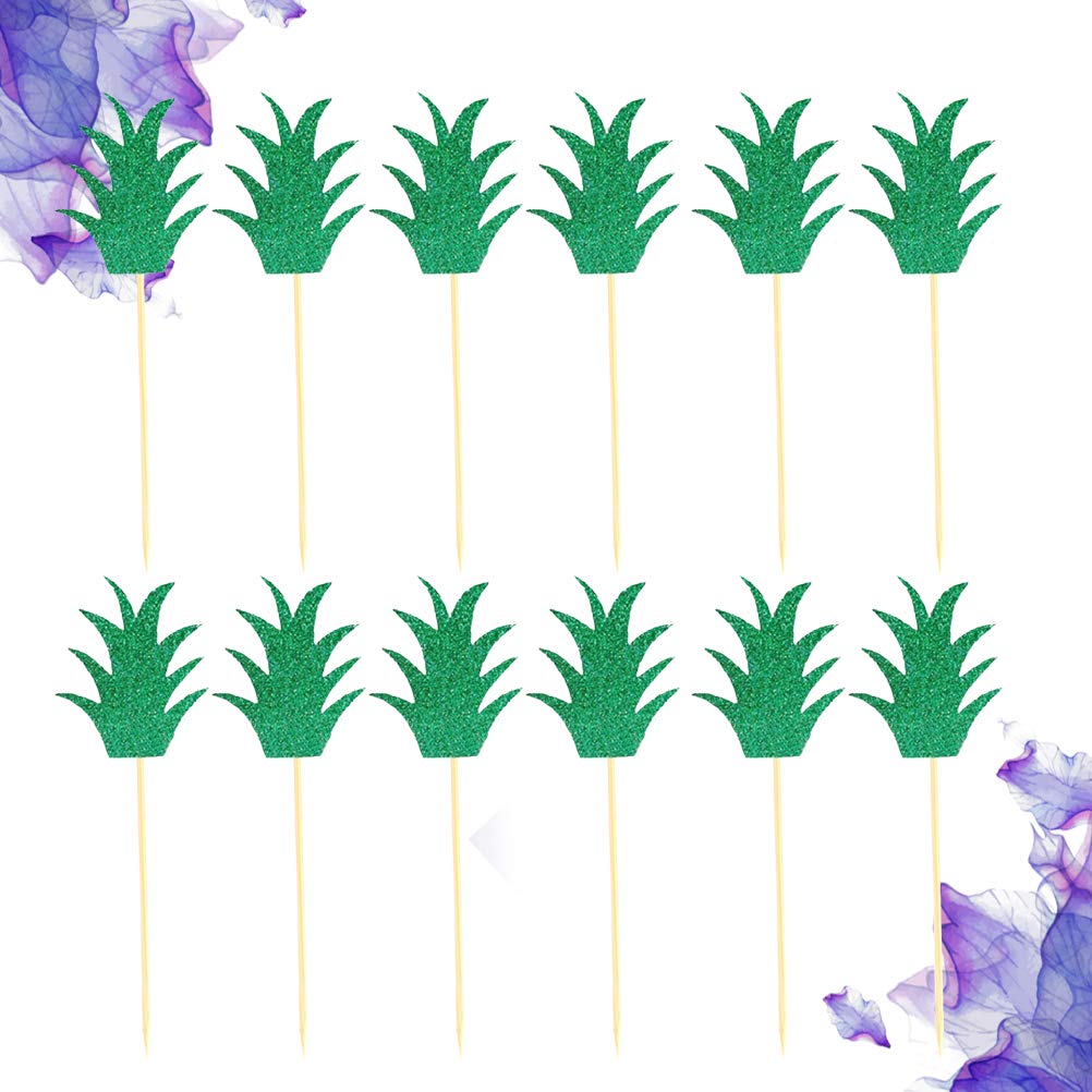 Amazon.com: 48pcs summer cocktail pick leaf decor food flag Donut ...
