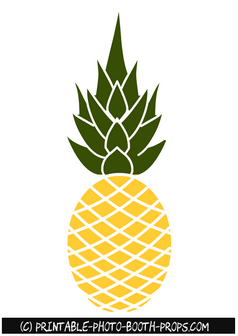 printable pineapple photo booth props