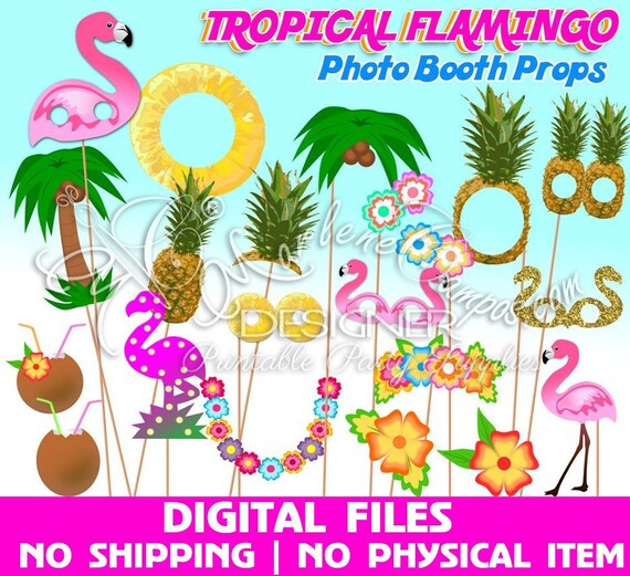 printable pineapple photo booth props