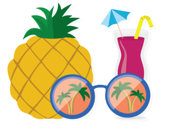 printable pineapple photo booth props