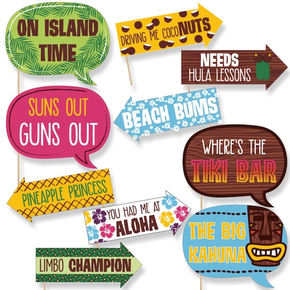 printable pineapple photo booth props