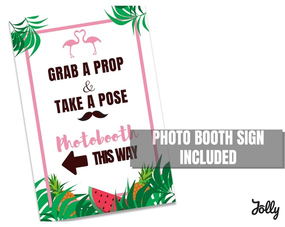 Hawaiian Party Photo Booth Props Summer Party Printables Instant ...