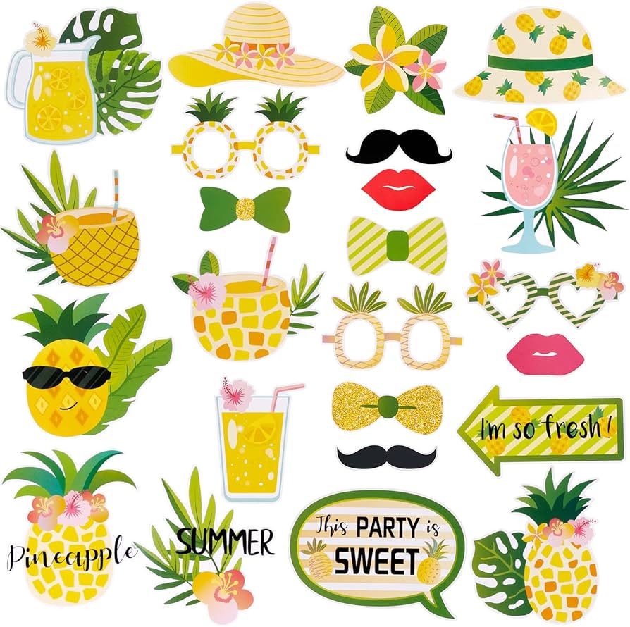 Amazon.com: PAPER JAZZ 24 Pcs Pineapple Party Decorations Summer ...