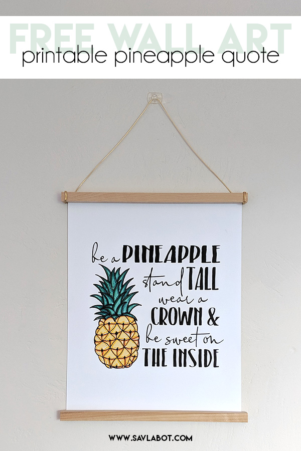 printable pineapple wall art