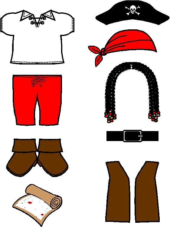 printable pirate paper dolls