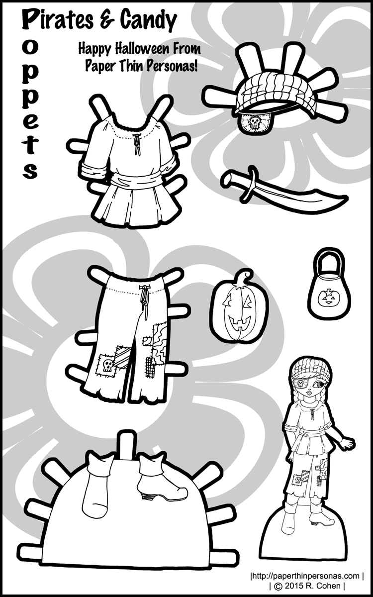 printable pirate paper dolls