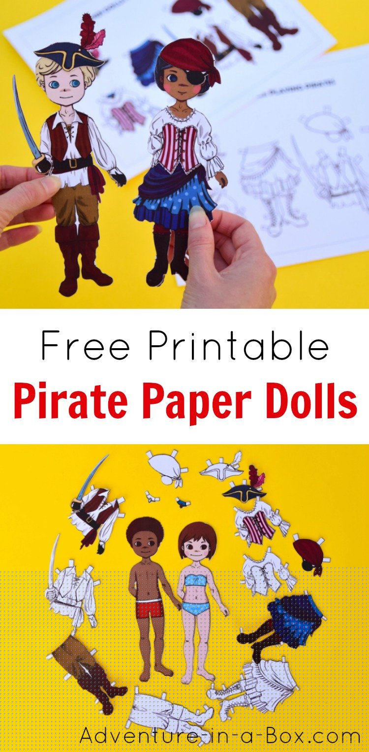 Pirate Dress-Up Paper Dolls: Free Printable Craft