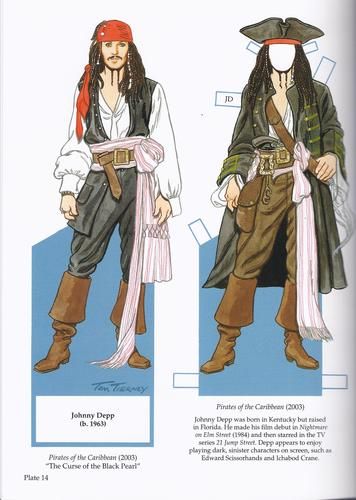 Famous Movie Pirates Paper Dolls (Dover Celebrity Paper Dolls)