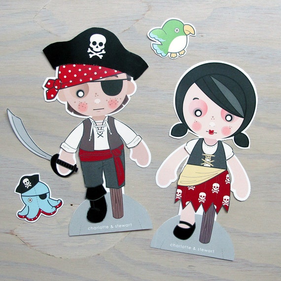 Printable PDF Pirate Paper Dolls  