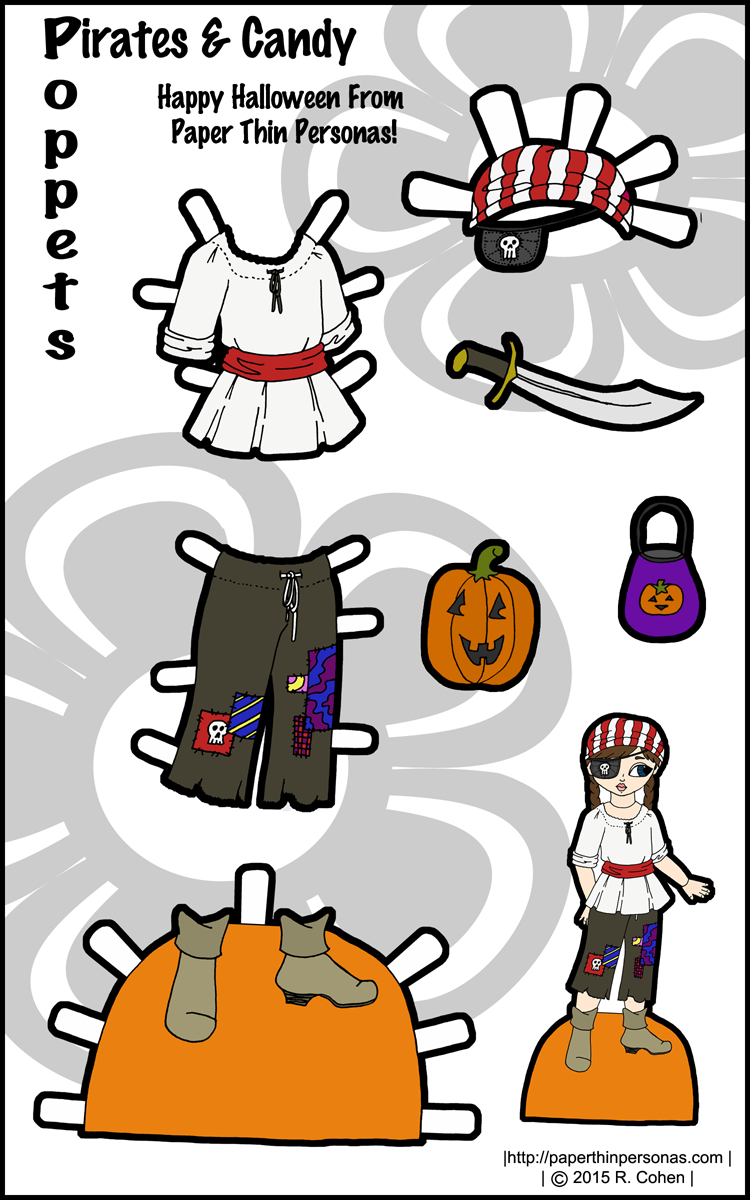 Poppet Pirate: Printable Paper Doll • Paper Thin Personas