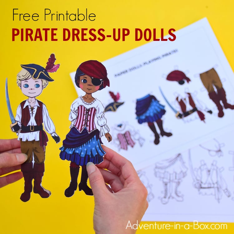 Pirate Dress-Up Dolls: Free Printable Templates | Adventure in a Box