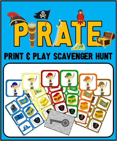 printable pirate party scavenger hunt