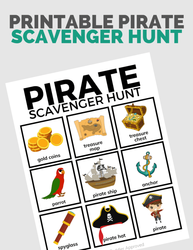 printable pirate party scavenger hunt