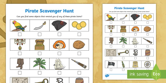 Pirate Treasure Hunt - Fun Primary Resource (teacher made)