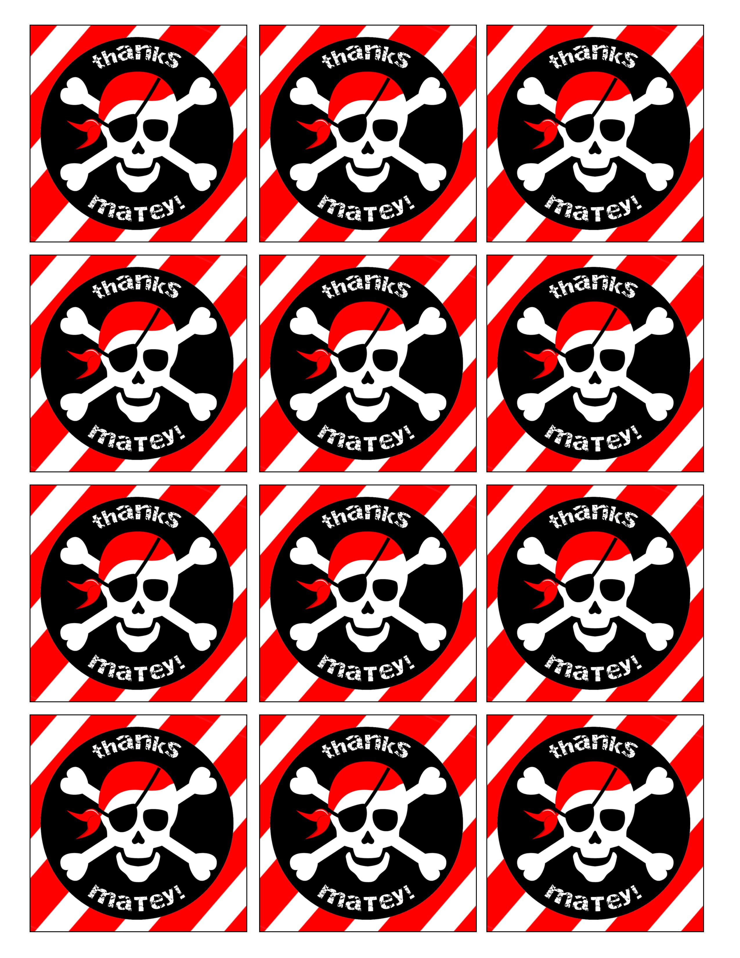printable pirate thank you tags