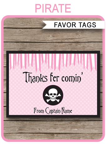 printable pirate thank you tags