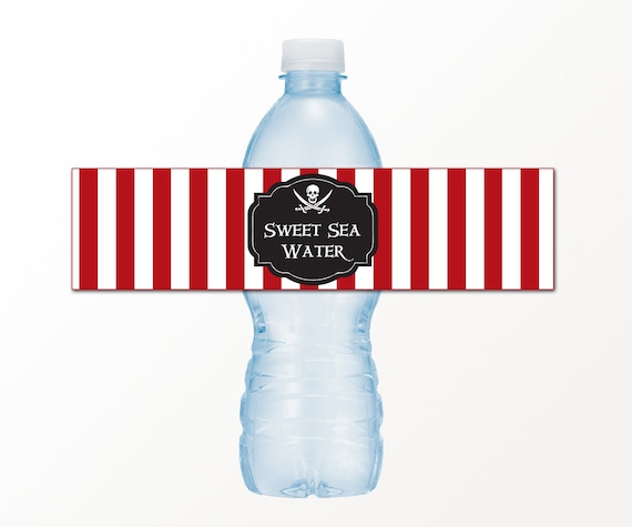 printable pirate water bottle labels