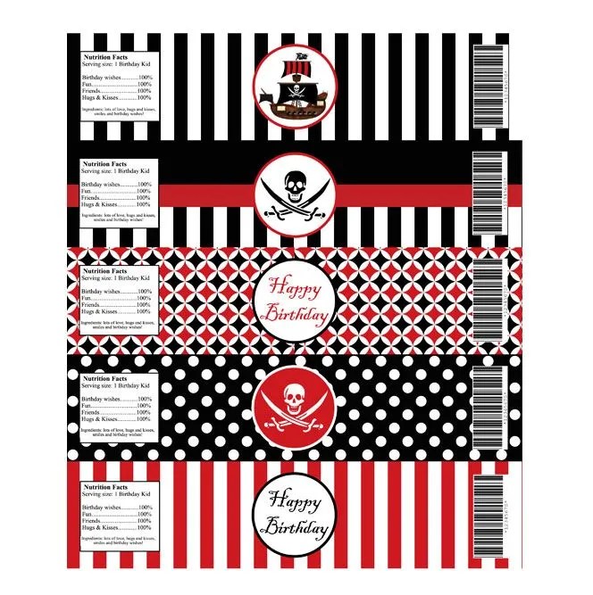 printable pirate water bottle labels