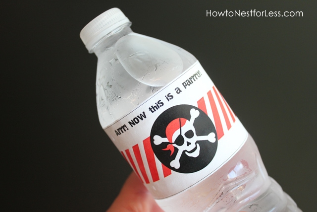 printable pirate water bottle labels