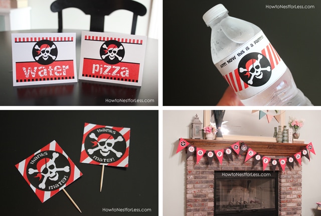 printable pirate water bottle labels