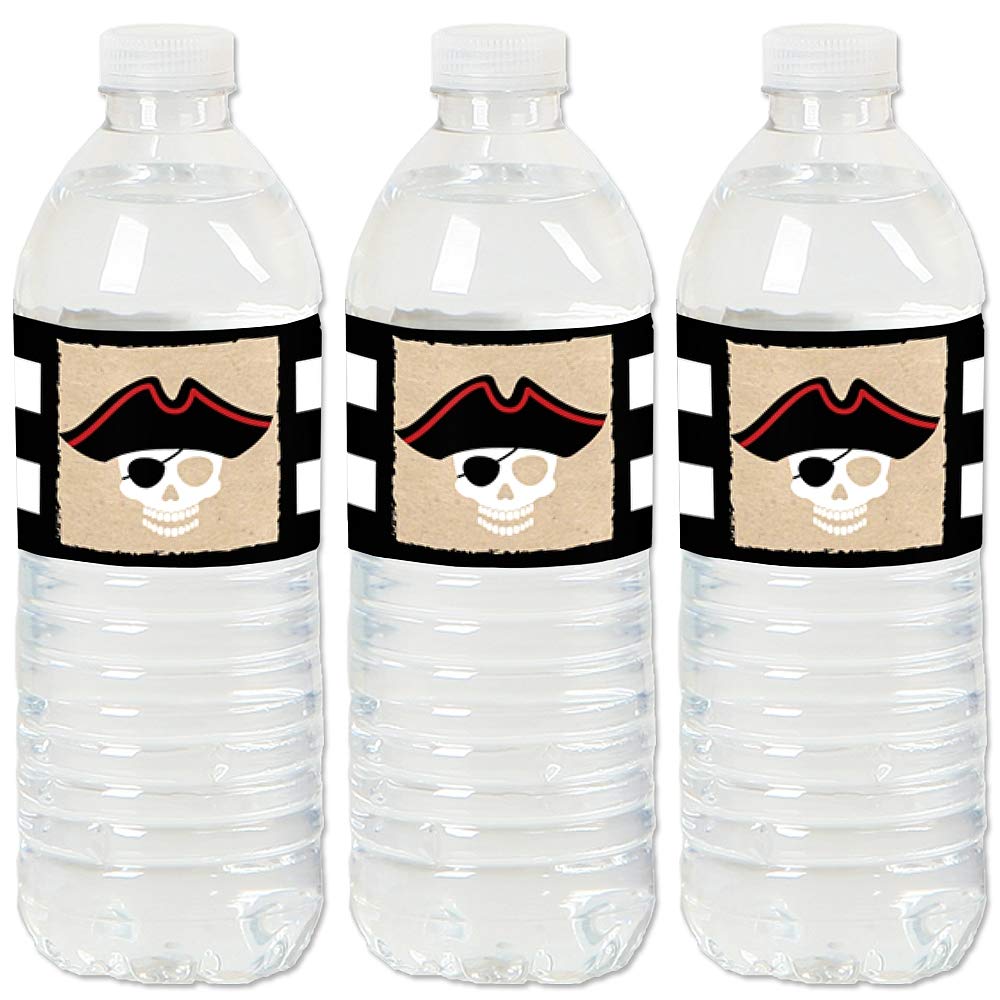 Beware of Pirates - Pirate Birthday Party Water Bottle Sticker ...