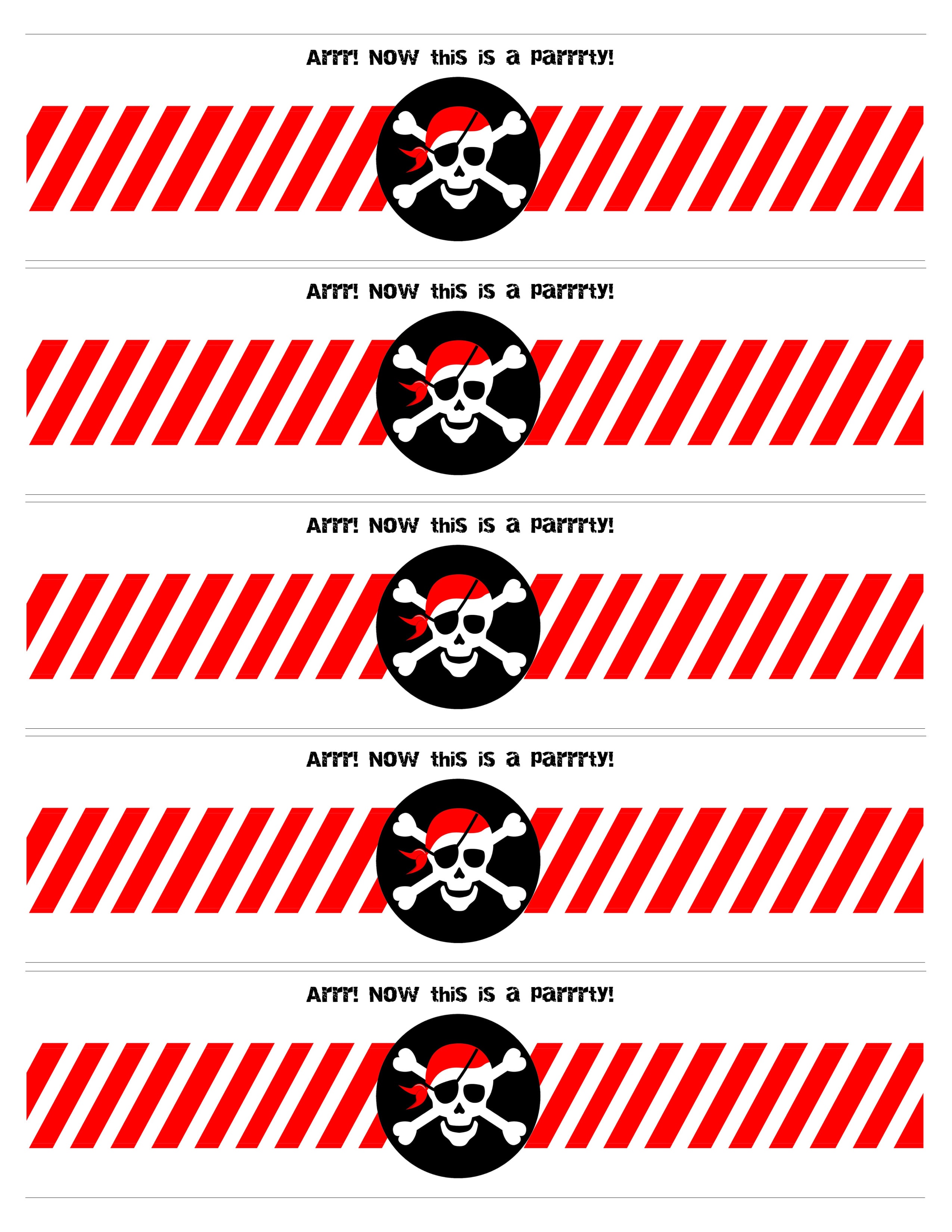 printable pirate water bottle labels