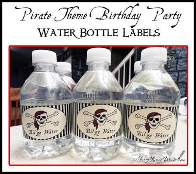 printable pirate water bottle labels