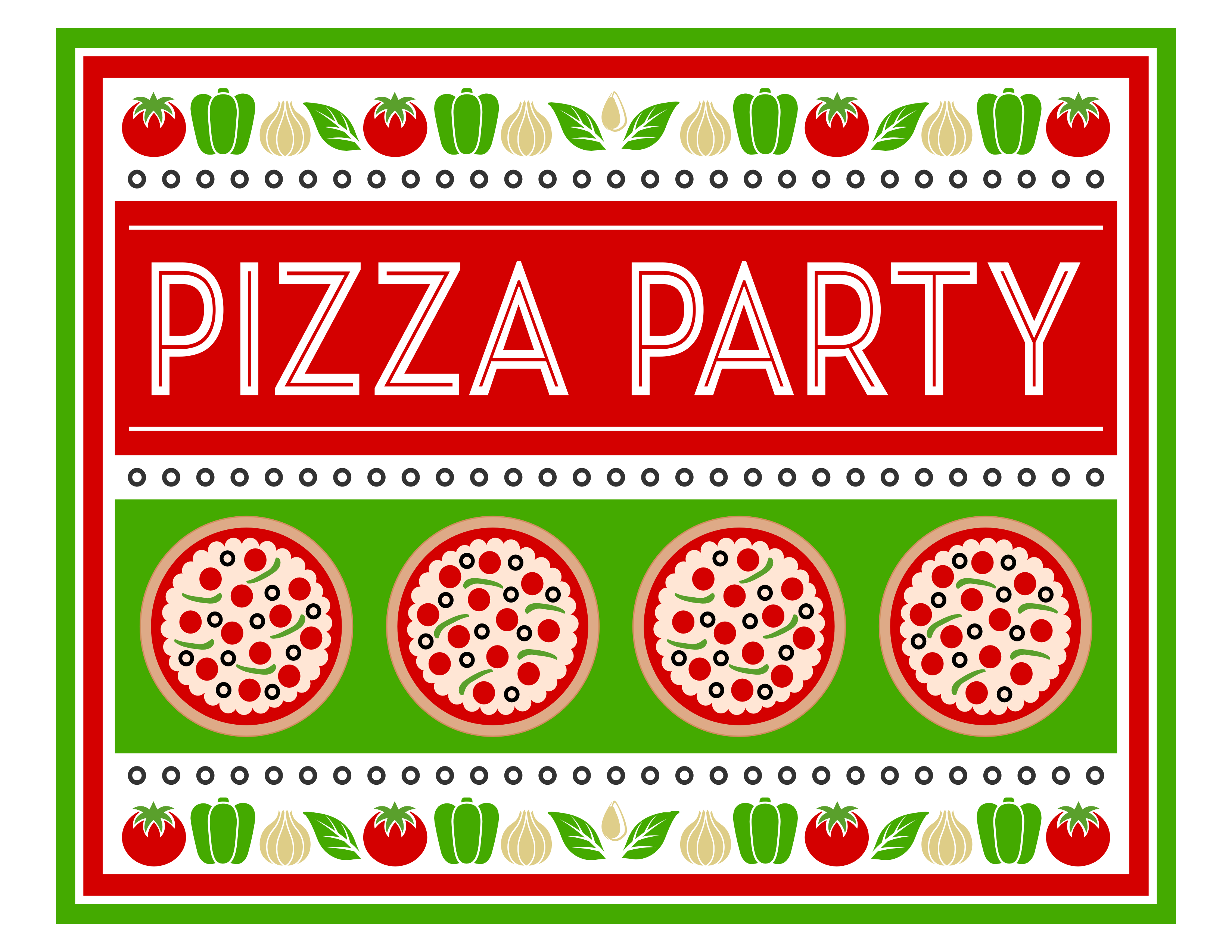 printable pizza banner