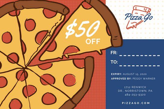 Pizza Gift Certificate Template (7) - TEMPLATES EXAMPLE