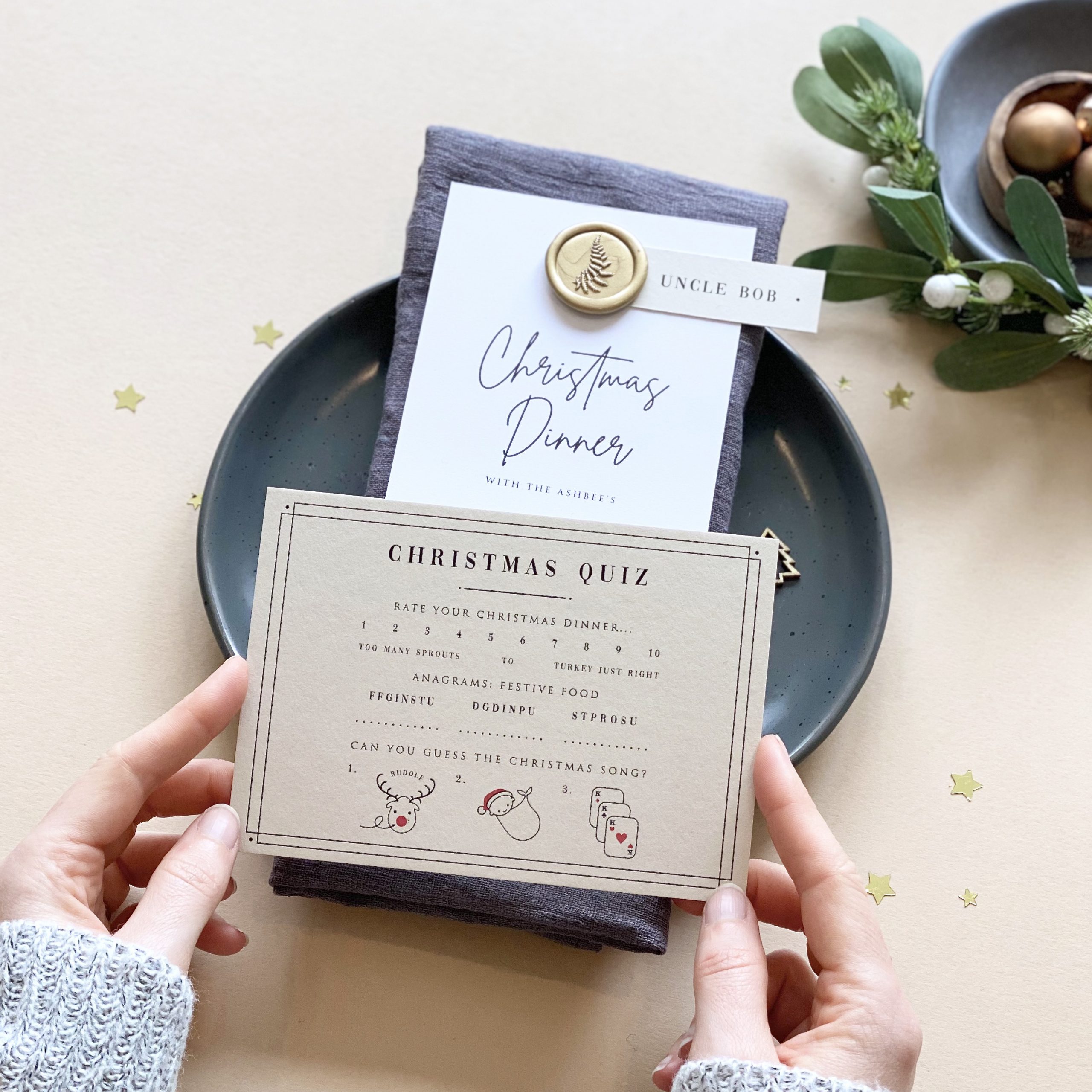printable place cards christmas dinner