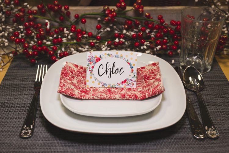 printable place cards christmas dinner