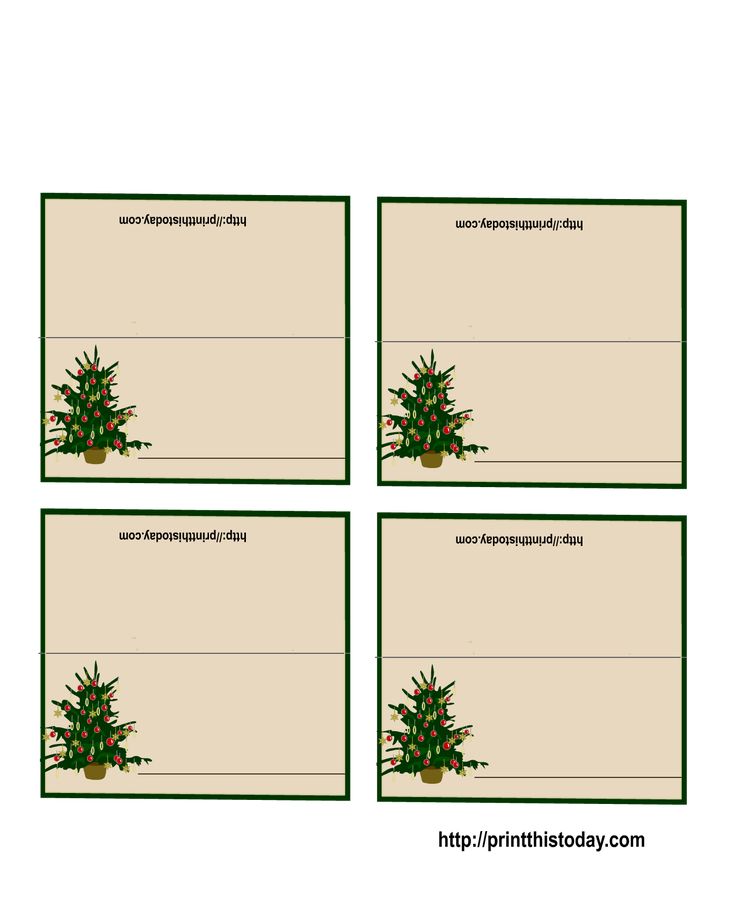 Free Printable Christmas Place-Cards