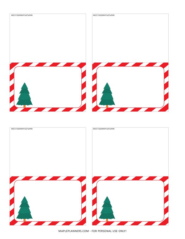 printable place cards for christmas