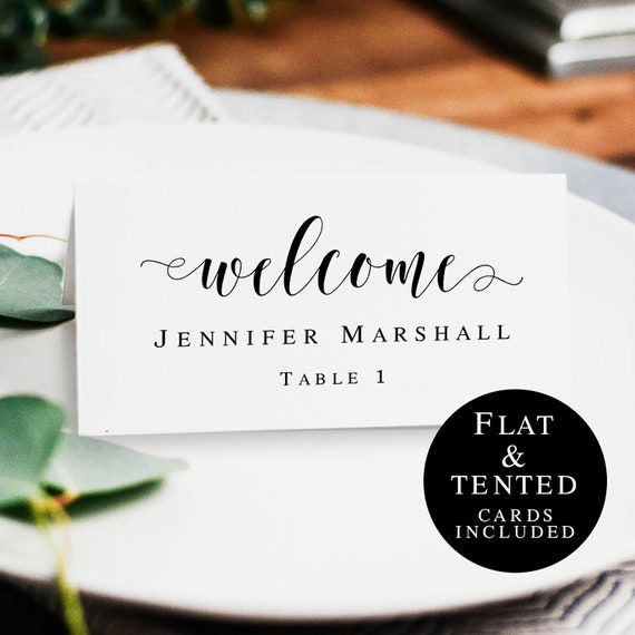 Printable Name Cards Wedding Seating Cards Template Place Cards ...