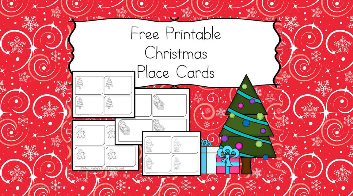 printable place cards template christmas