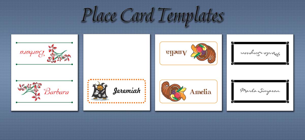 printable place cards template word