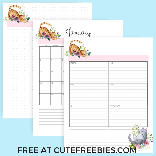 printable planner 2018 cute