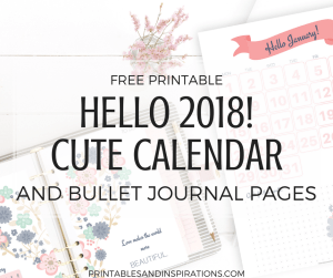 Free Printable Calendars And Planners For 2018 - 50+ Designs ...