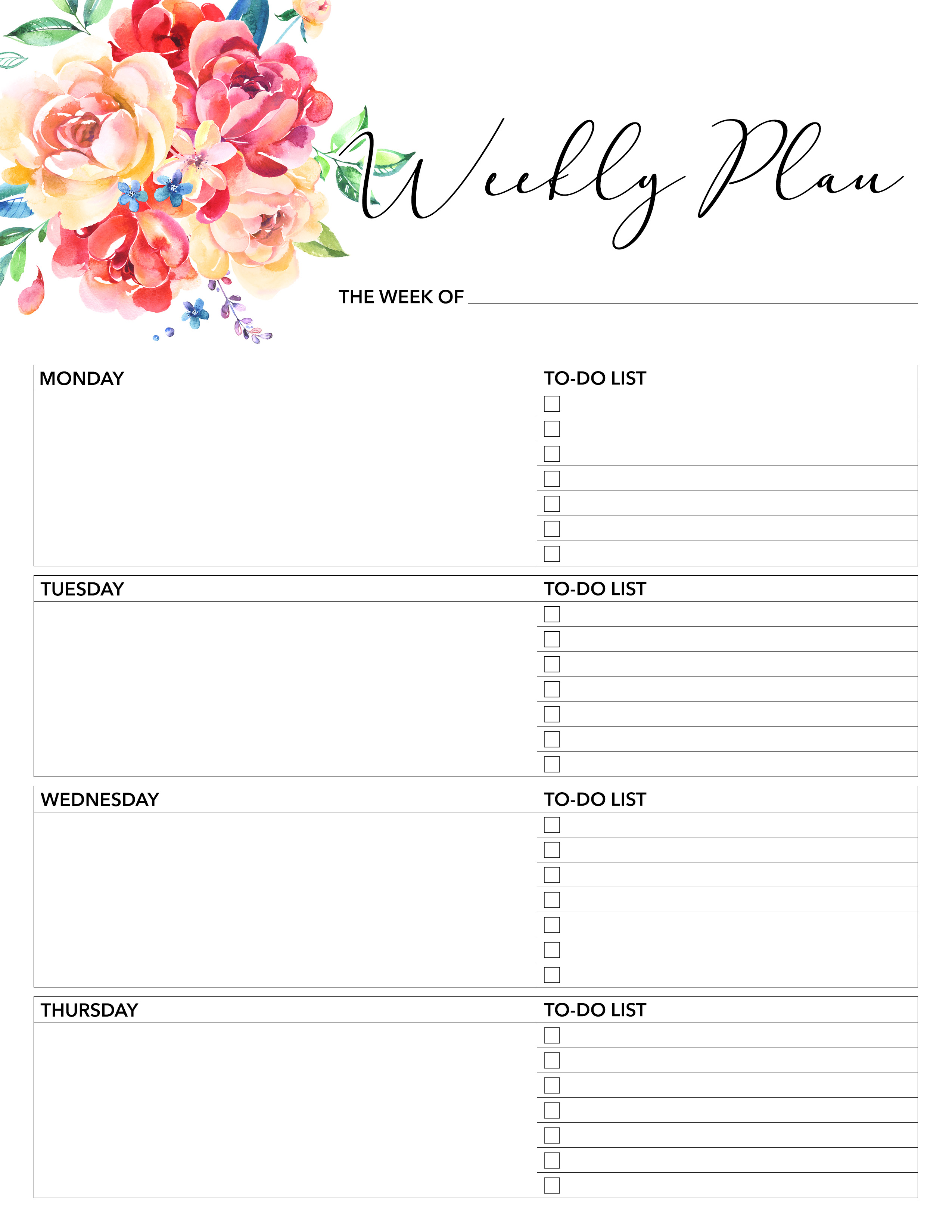 Free Printable 2018 Planner 50 Plus Printable Pages - The Cottage ...