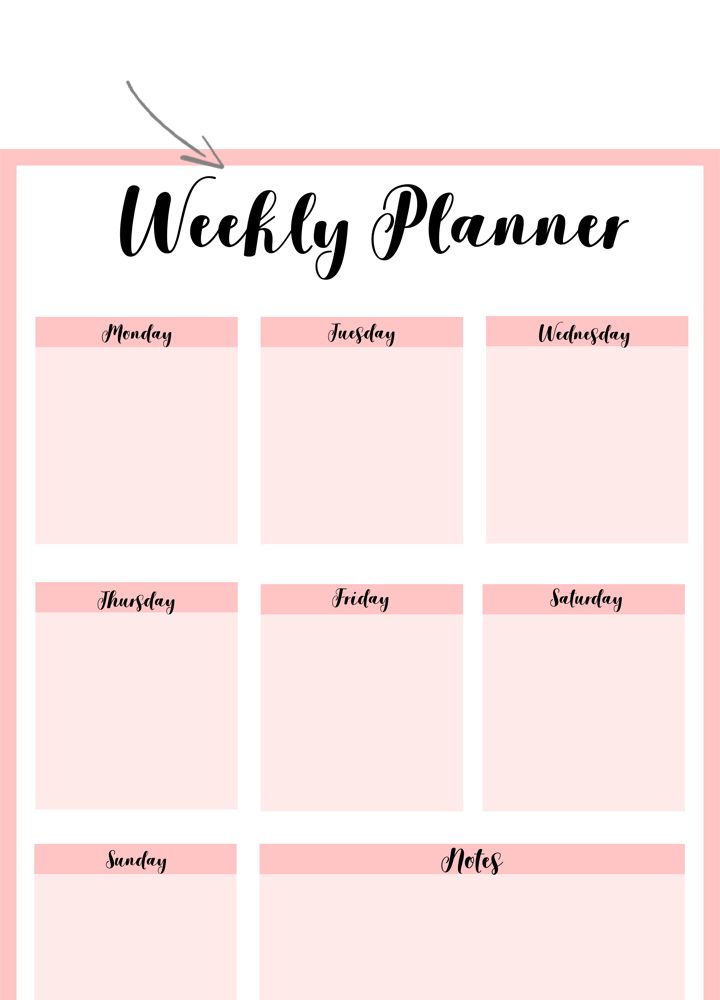 12 Free Printable Weekly Planner PDF Templates [2018]