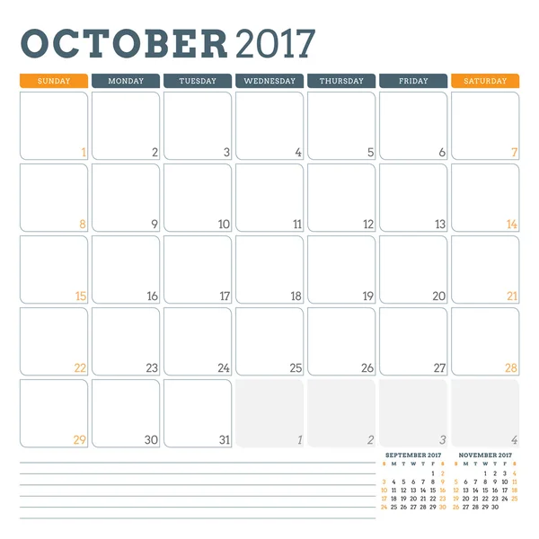 Calendar Planner Template for December 2017. Week Starts Sunday. 3 ...