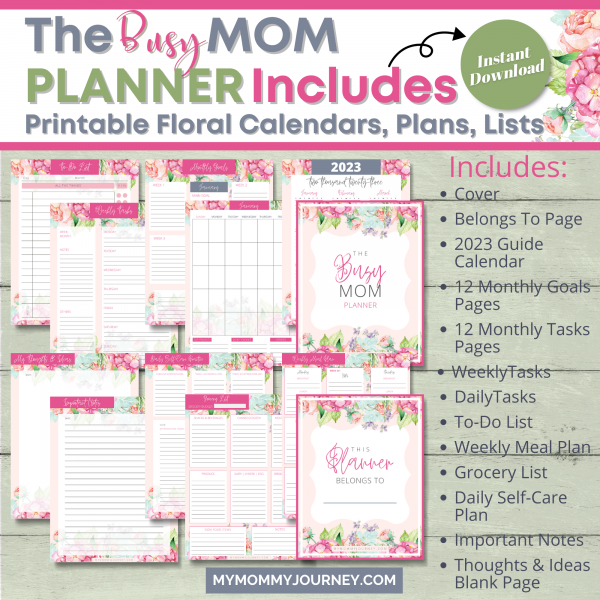 printable planner busy mom