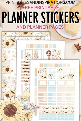 Cute Fall Stickers + Free Printable Planner - Printables and ...